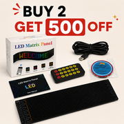 LED Matrix Panel Flexible RGB Car Display with App & Remote Control